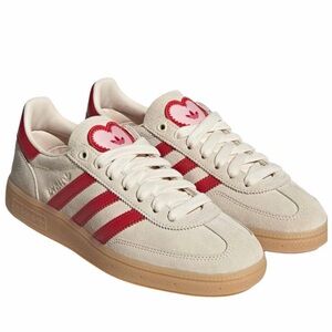 Adidas Spezial Cream and Red Heart Sneakers